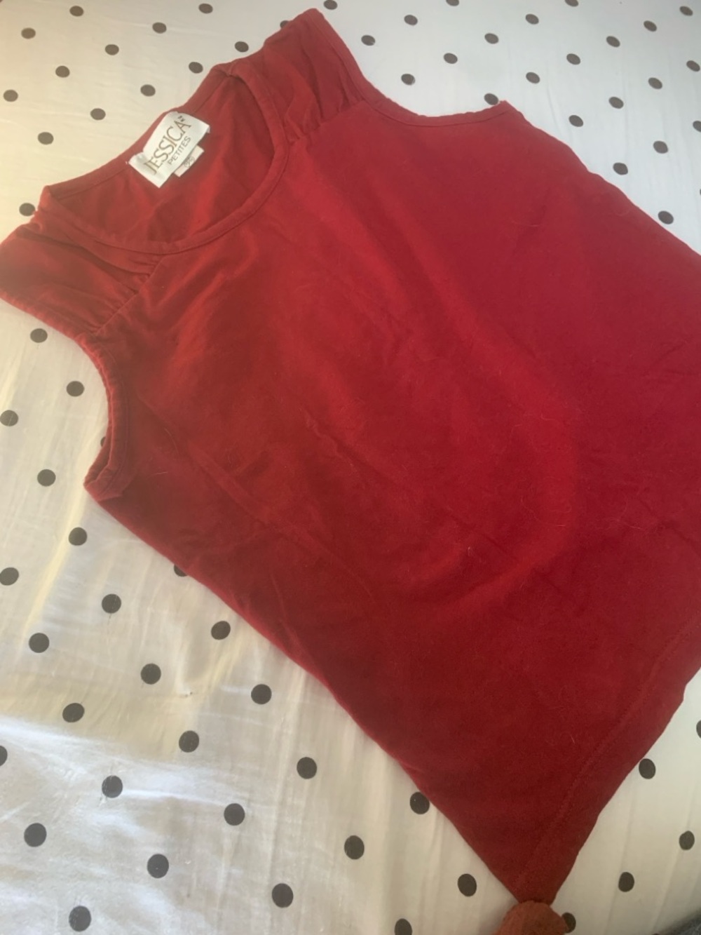 Vintage Jessica burgundy Red Sleeveless Shell Top
